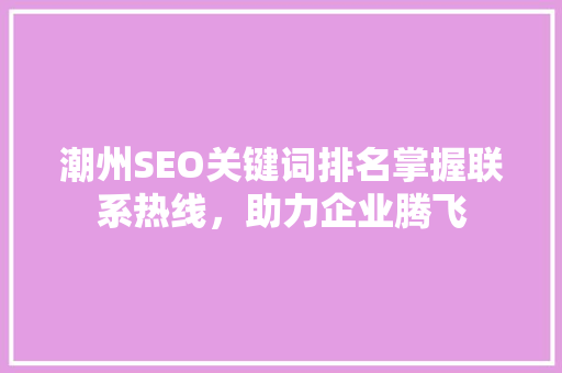 潮州SEO关键词排名掌握联系热线，助力企业腾飞