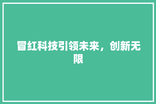 冒红科技引领未来，创新无限  第1张