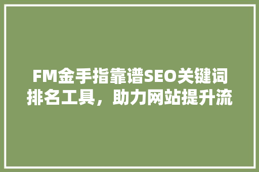 FM金手指靠谱SEO关键词排名工具，助力网站提升流量