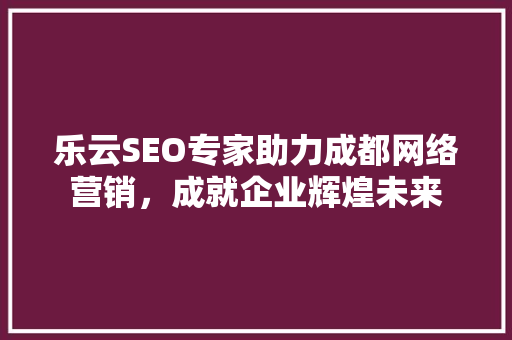 乐云SEO专家助力成都网络营销，成就企业辉煌未来