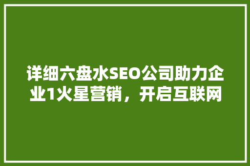 详细六盘水SEO公司助力企业1火星营销，开启互联网新篇章