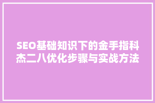 SEO基础知识下的金手指科杰二八优化步骤与实战方法