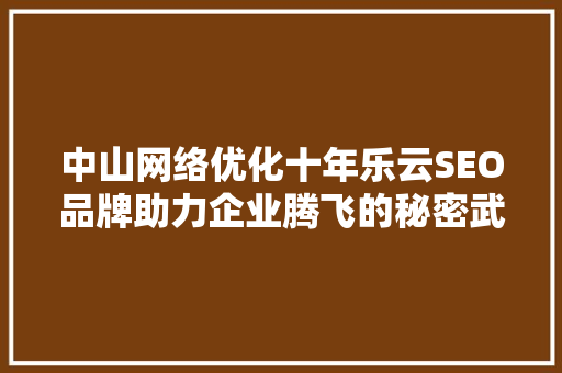 中山网络优化十年乐云SEO品牌助力企业腾飞的秘密武器
