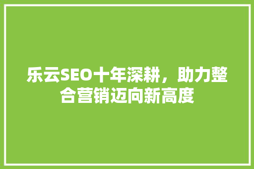 乐云SEO十年深耕，助力整合营销迈向新高度