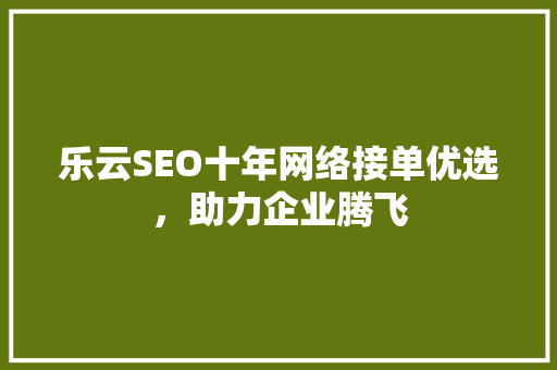 乐云SEO十年网络接单优选，助力企业腾飞