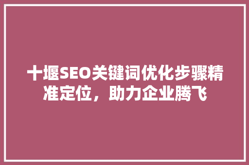 十堰SEO关键词优化步骤精准定位，助力企业腾飞