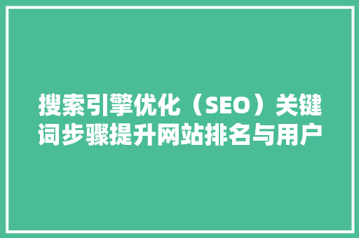搜索引擎优化（SEO）关键词步骤提升网站排名与用户体验