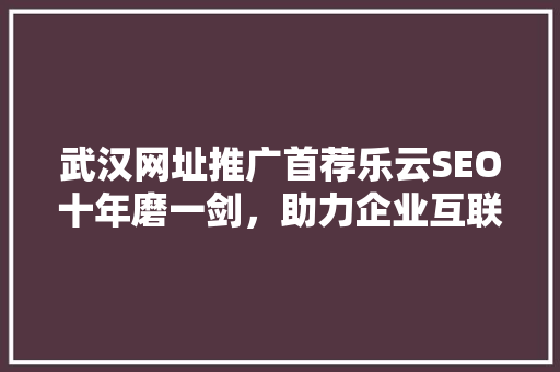 武汉网址推广首荐乐云SEO十年磨一剑，助力企业互联网之路