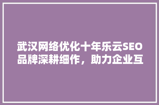 武汉网络优化十年乐云SEO品牌深耕细作，助力企业互联网营销新篇章