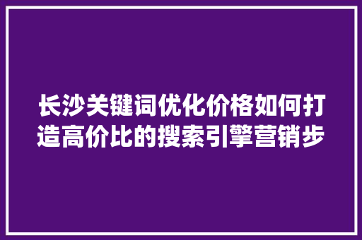 长沙关键词优化价格如何打造高价比的搜索引擎营销步骤_长沙关键词优化价格