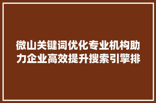 微山关键词优化专业机构助力企业高效提升搜索引擎排名_微山关键词优化哪家专业