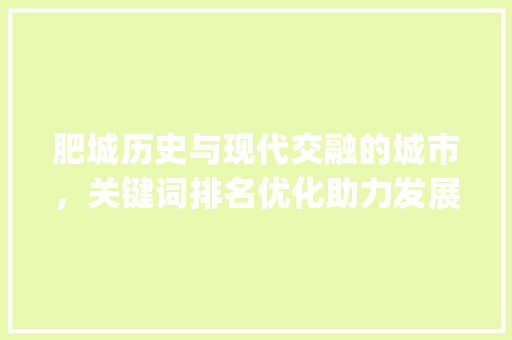 肥城历史与现代交融的城市，关键词排名优化助力发展_肥城关键词排名优化