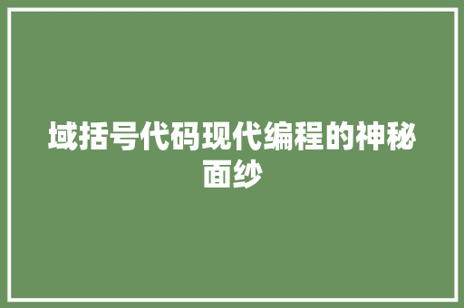 域括号代码现代编程的神秘面纱