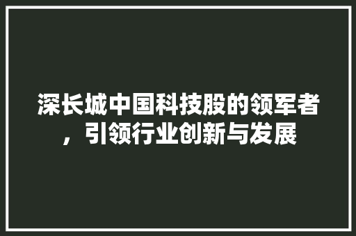 深长城中国科技股的领军者，引领行业创新与发展