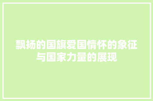 飘扬的国旗爱国情怀的象征与国家力量的展现