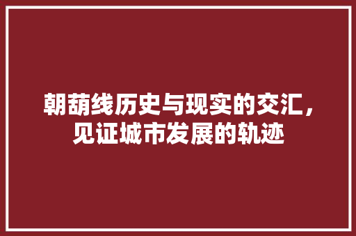 朝葫线历史与现实的交汇，见证城市发展的轨迹