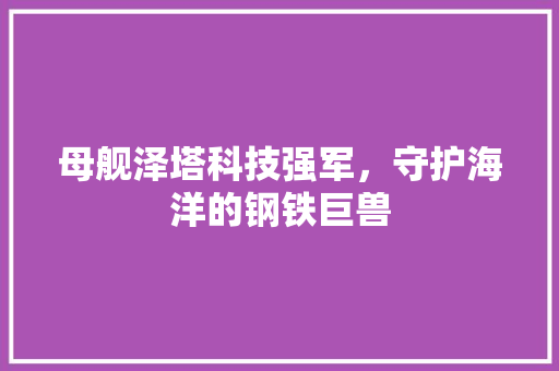 母舰泽塔科技强军，守护海洋的钢铁巨兽